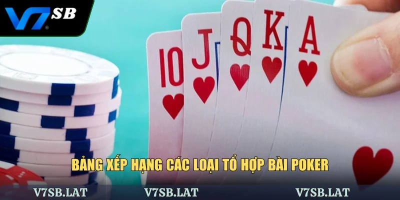 Bảng xếp hạng các loại tổ hợp bài poker